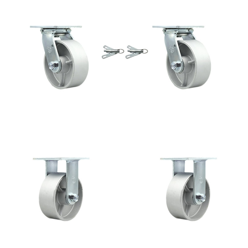 4 Piece Semi Steel Caster Set