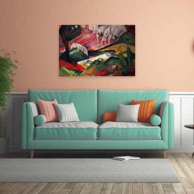 Affiche murale abstraite contemporaine expressionniste de rêve représentant un éléphant