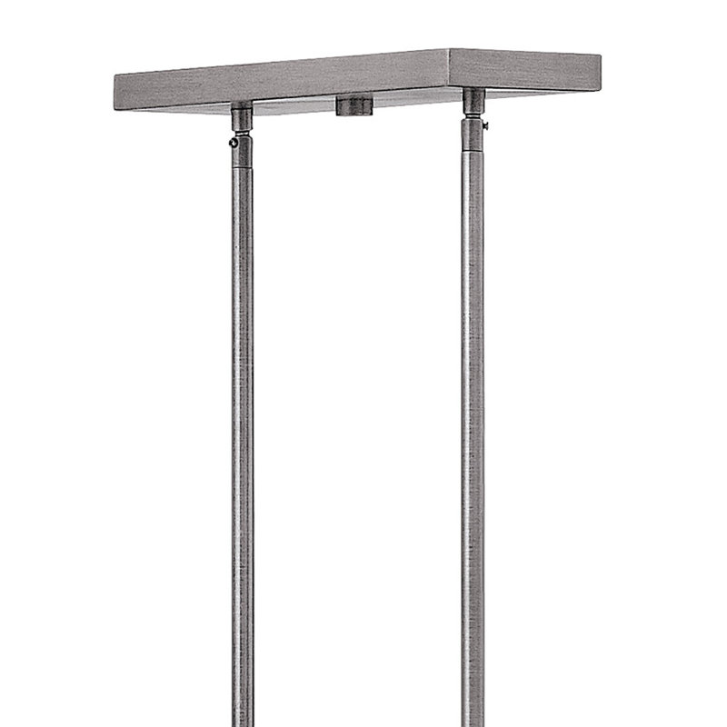 Luminaire suspendu linéaire en îlot de cuisine 8 lumières Burley Oak, Zinc vieilli