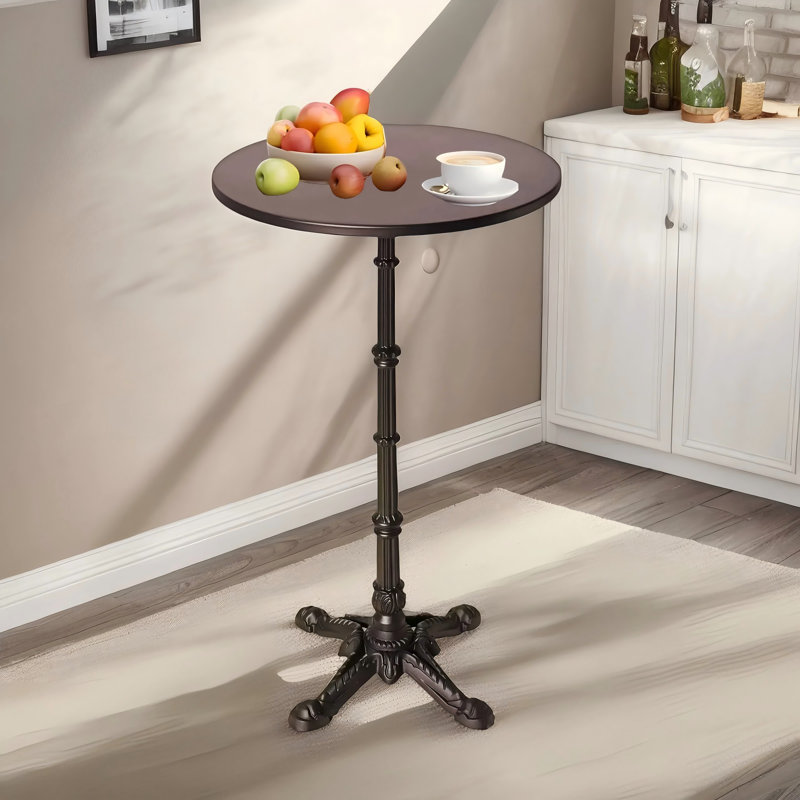 Round Metal Dining Table, Black