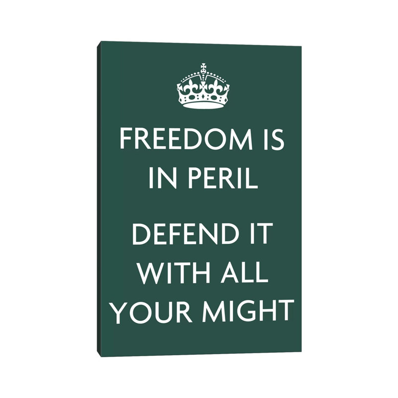Freedom Is In Peril, Defend It With All Your Might - Wrapped Canvas Print, 101.6 cm H x 66.04 cm W x 1.91 cm D