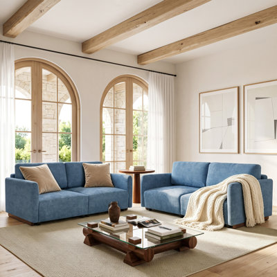Upholstered Convertible Sleeper Sofa with Pull-Out Bed