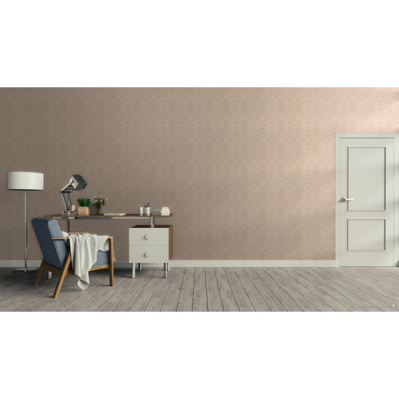 Italian Classics 4 Traditional Damask 3D Embossed Wallpaper Roll, Red