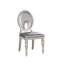 Ensemble de chaises d'appoint 2 pièces en similicuir argenté revêtu de similicuir formel