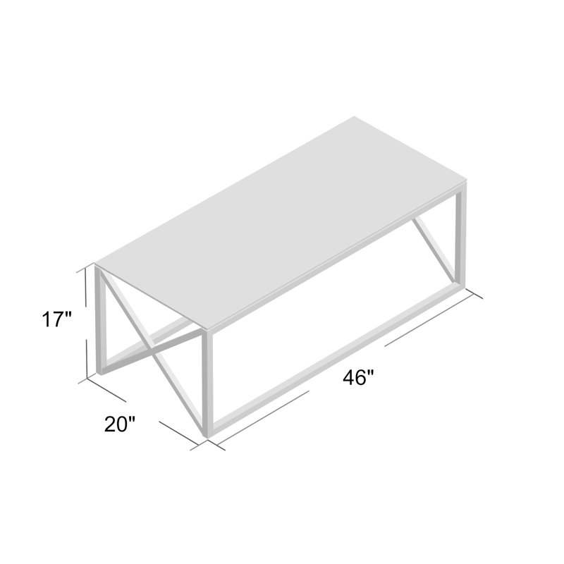 Frame Coffee Table, Brass