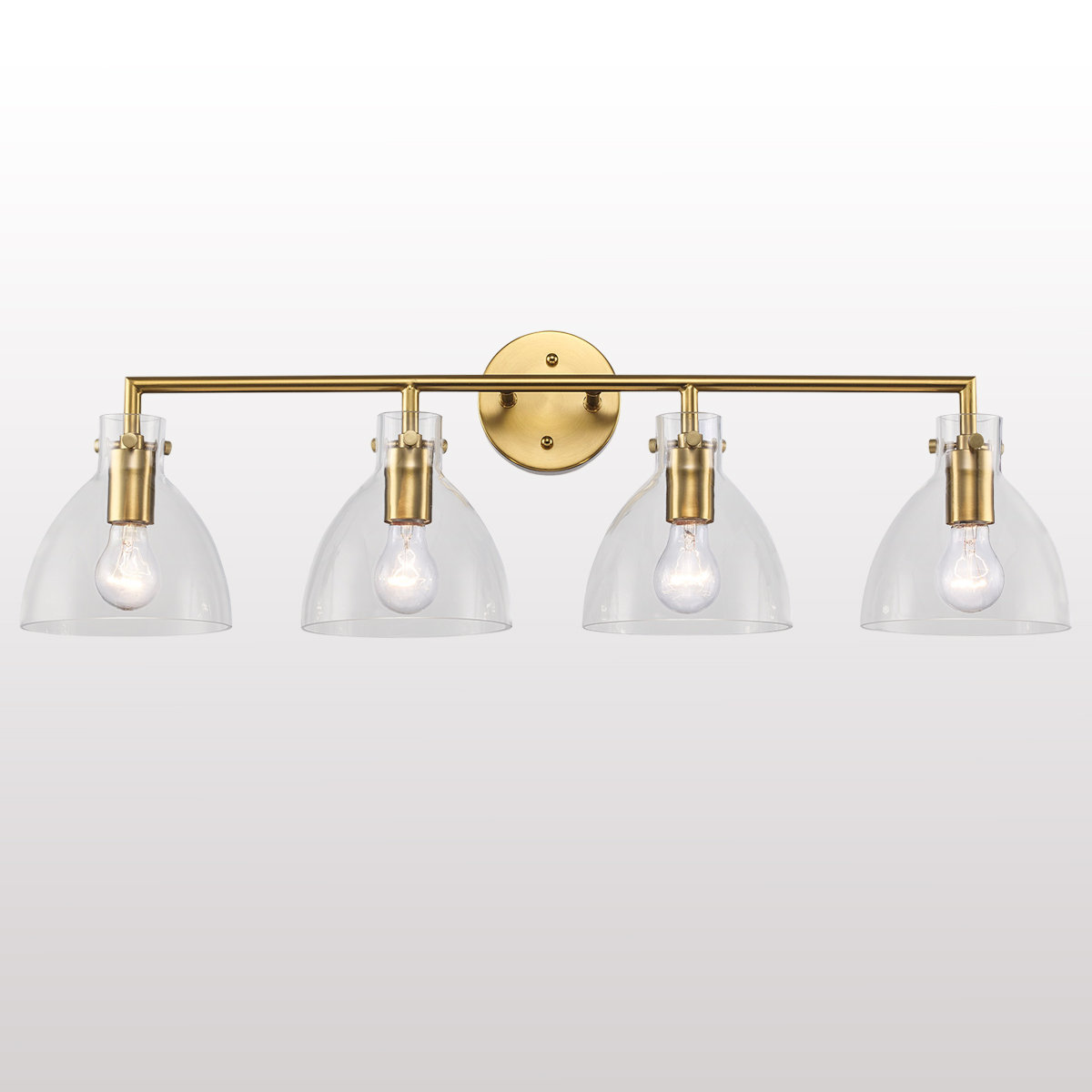 Martins 4-Light Dimmable Vanity Light, Antique Gold