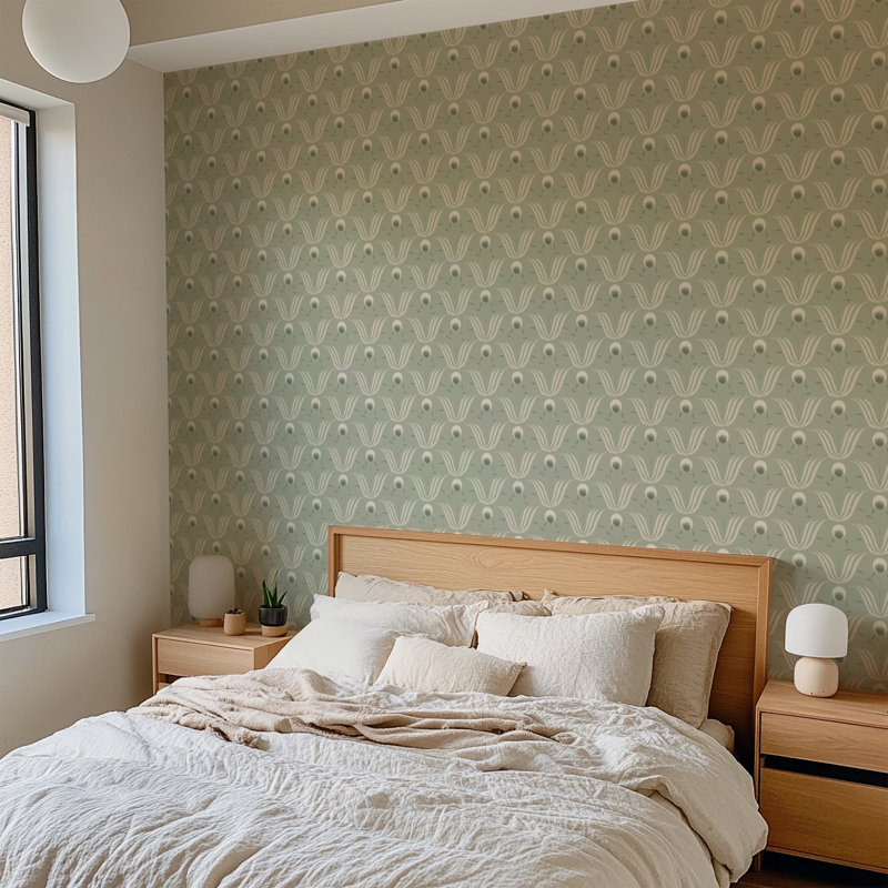 Papier peint vert Spring Spring - Seafoam