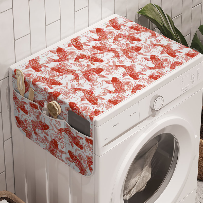 Paquet de 2 vermillon de 47 po x 18,5 po et blanc East Urban Home