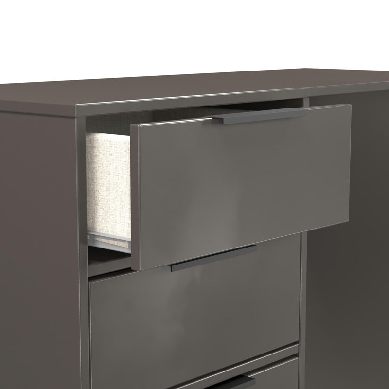 Turah 4 Drawer Vanity  (Ready Assembled), Graphite