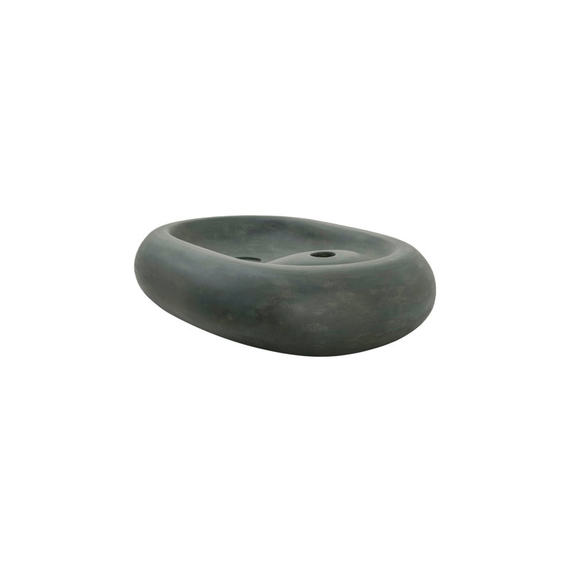 Barclay Maia 23.5'' Concrete Oval Bathroom Sink, Copper Green