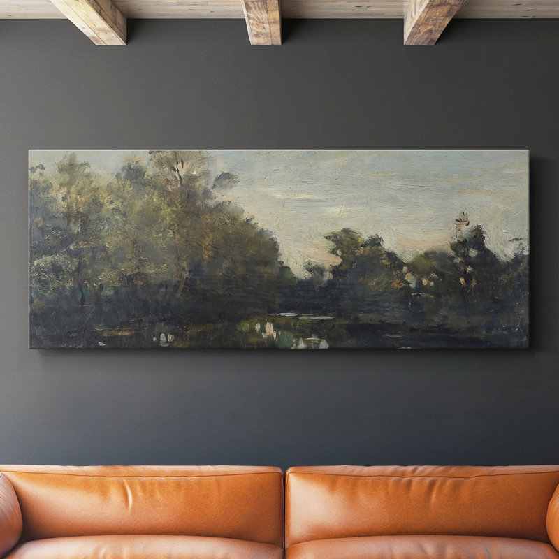 Série paysage - Dxxxi - Toile tendue avec châssis - Prêt à accrocher, H 16 po x l 40 po