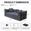 Canapé-lit modulaire convertible 2-en-1 avec matelas en mousse à mémoire de forme - aucun assemblage requis, canapé-lit peu encombrant pour salon, chambre à coucher, studio-B6006-DG-1099533354-1099533364