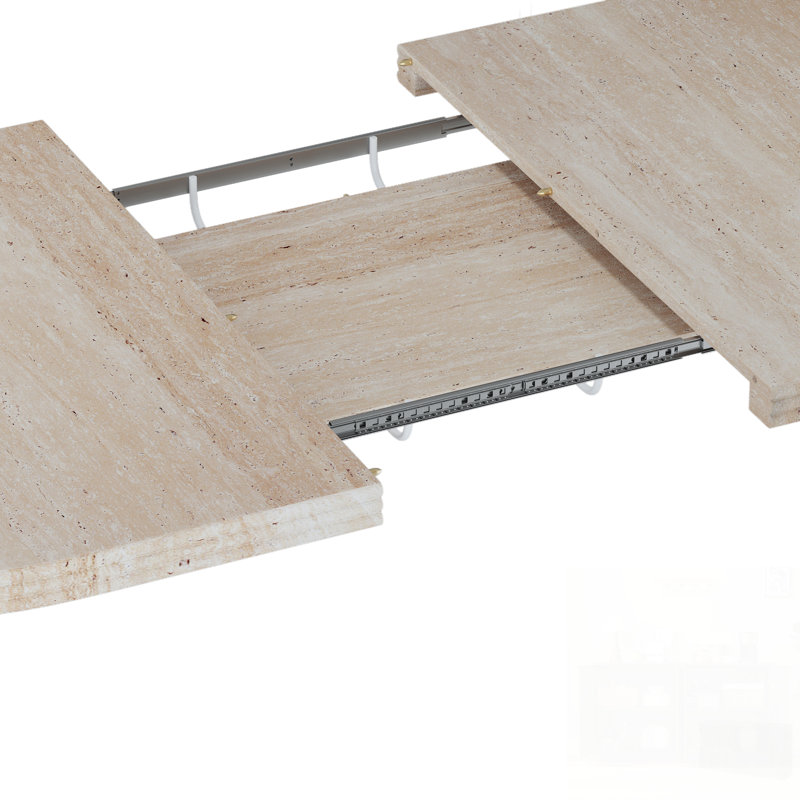 Table de salle à manger avec rallonges amovibles 55,12 "-78,26", H 29,92 po x l 55,12 po x P 31,5 po, Blanc ancien
