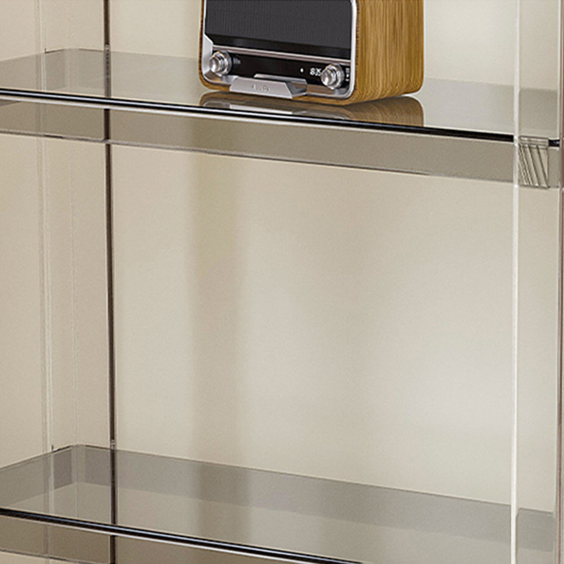 Open tiered display acrylic bookcase, Black