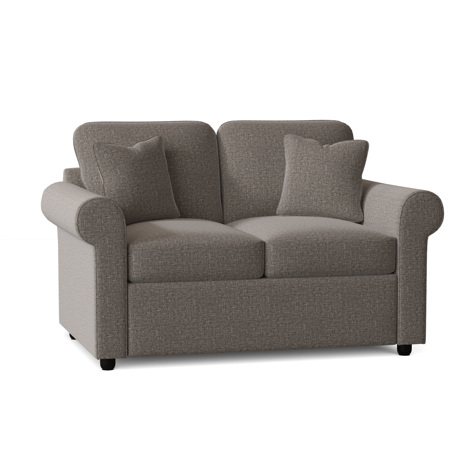 Warrington 60'' Upholstered Loveseat, Drusky Charcoal Sustain® Basketweave