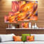 Fleur de lis orange - impression sur toile tendue-18436843