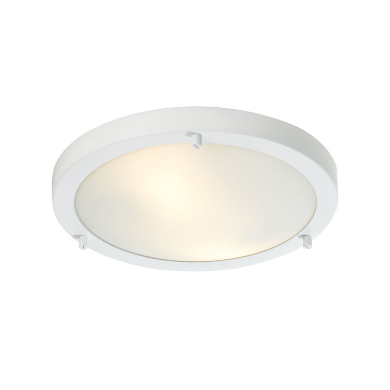 Ancona Glass Flush Mount, White