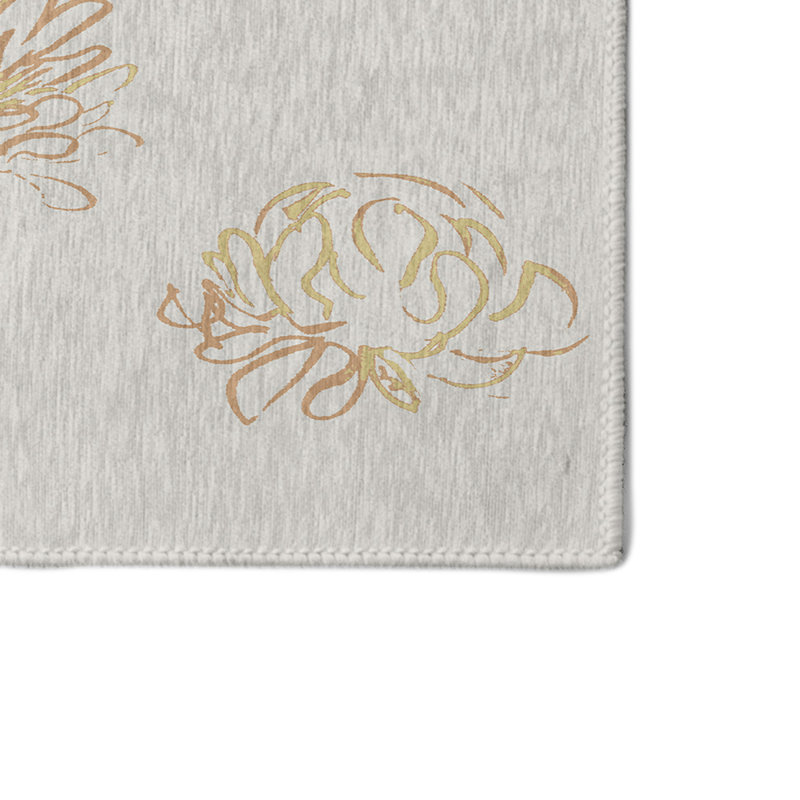 Tapis orange / gris Alvordton, Rectangle 3 pi x 5 pi