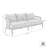 Evalyn 34.5'' Wide Rectangle Aluminum Patio Sofa with Cushions