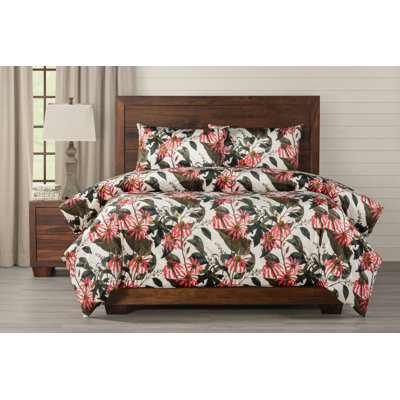 Floral Print Velvet Duvet Cover Set