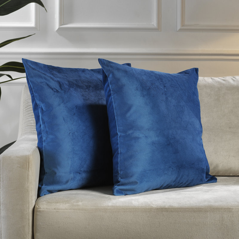 Matte Velvet Pillow Cover, 20" x 20", 44 Blue