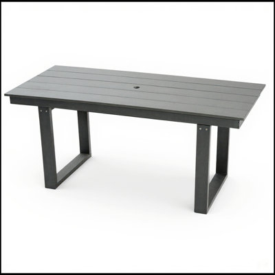 Table de salle à manger et de réunion extérieure recyclée écologique en PEHD, durable et personnalisable pour divers environnements