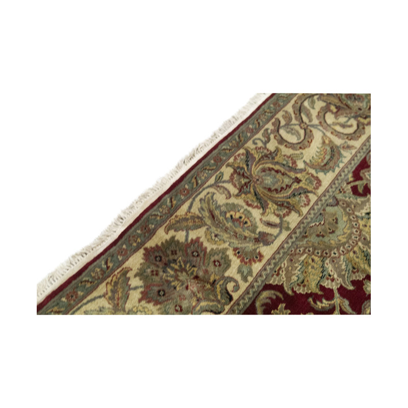 Tapis rouge et or de haute qualité noué à la main