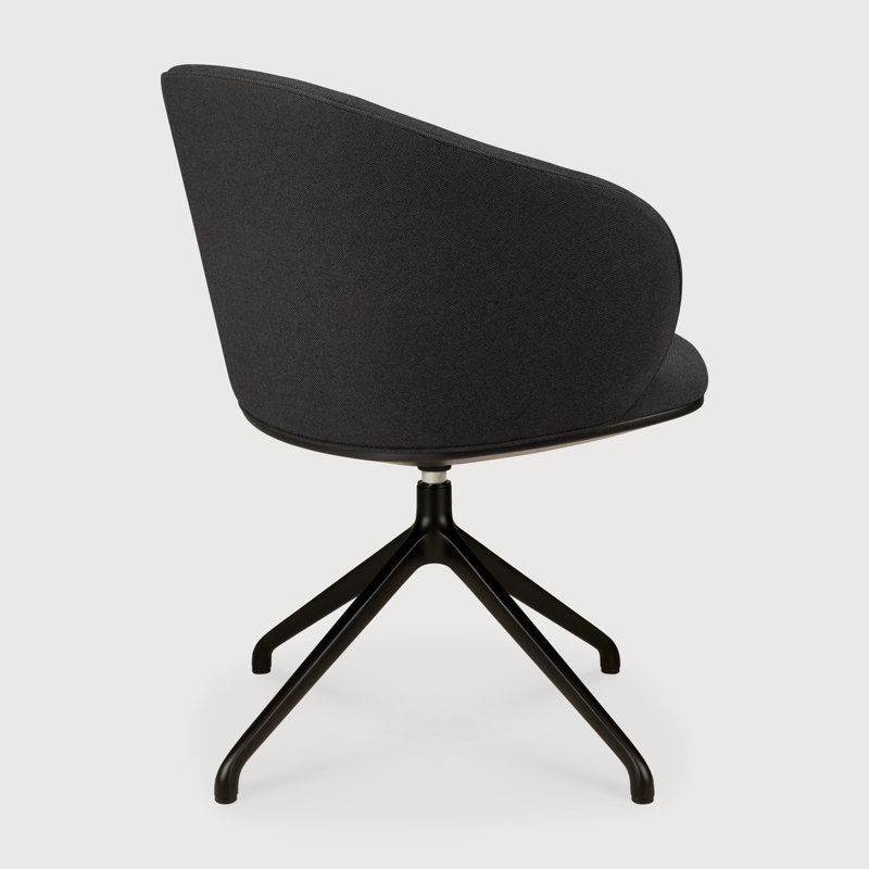Chaise de bureau Unda, Gris anthracite, sans roulettes