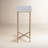 Deary Paulina 9 in. W Square Marble and Iron End Table