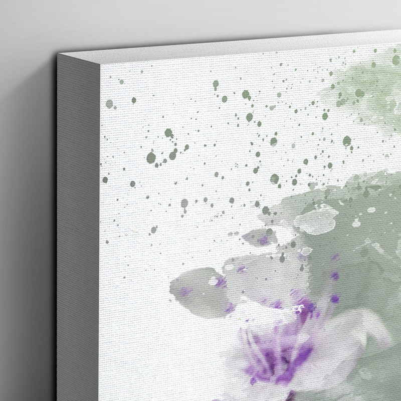 Flower Purple Blossoms - Wall Art, 70cm H x 100cm W, Wrapped Canvas