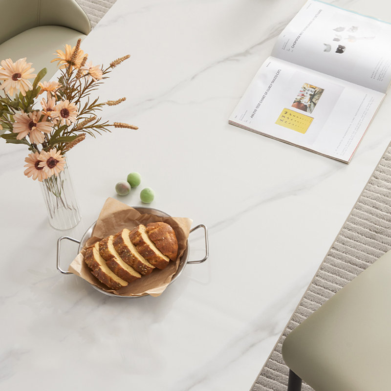 Ensembles de table de salle à manger simple et luxueux, H 29,72 po x L 62,99 po x l 31,49 po, Beige/Orange