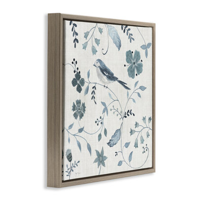 Oiseau avec motifs botaniques