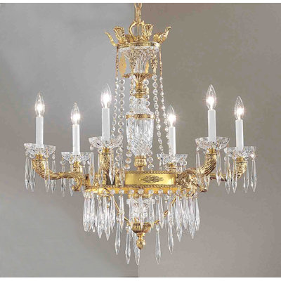 Lustre de roue de style bougie 6 lumières Duchess