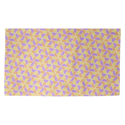 Tapis jaune/mauve trapézoïdals Avicia
