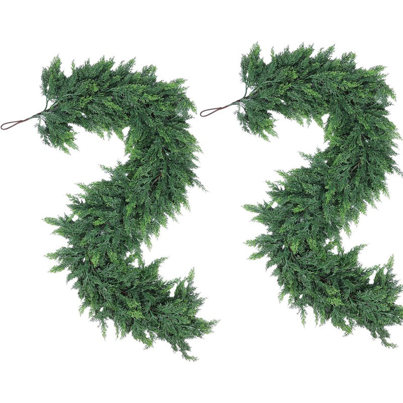 Guirlande artificielle en cèdre et pin - vert