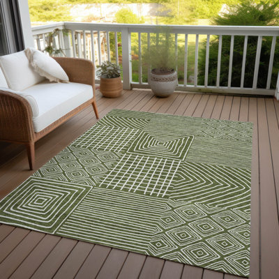 Tapis intérieur / extérieur vert Junia 