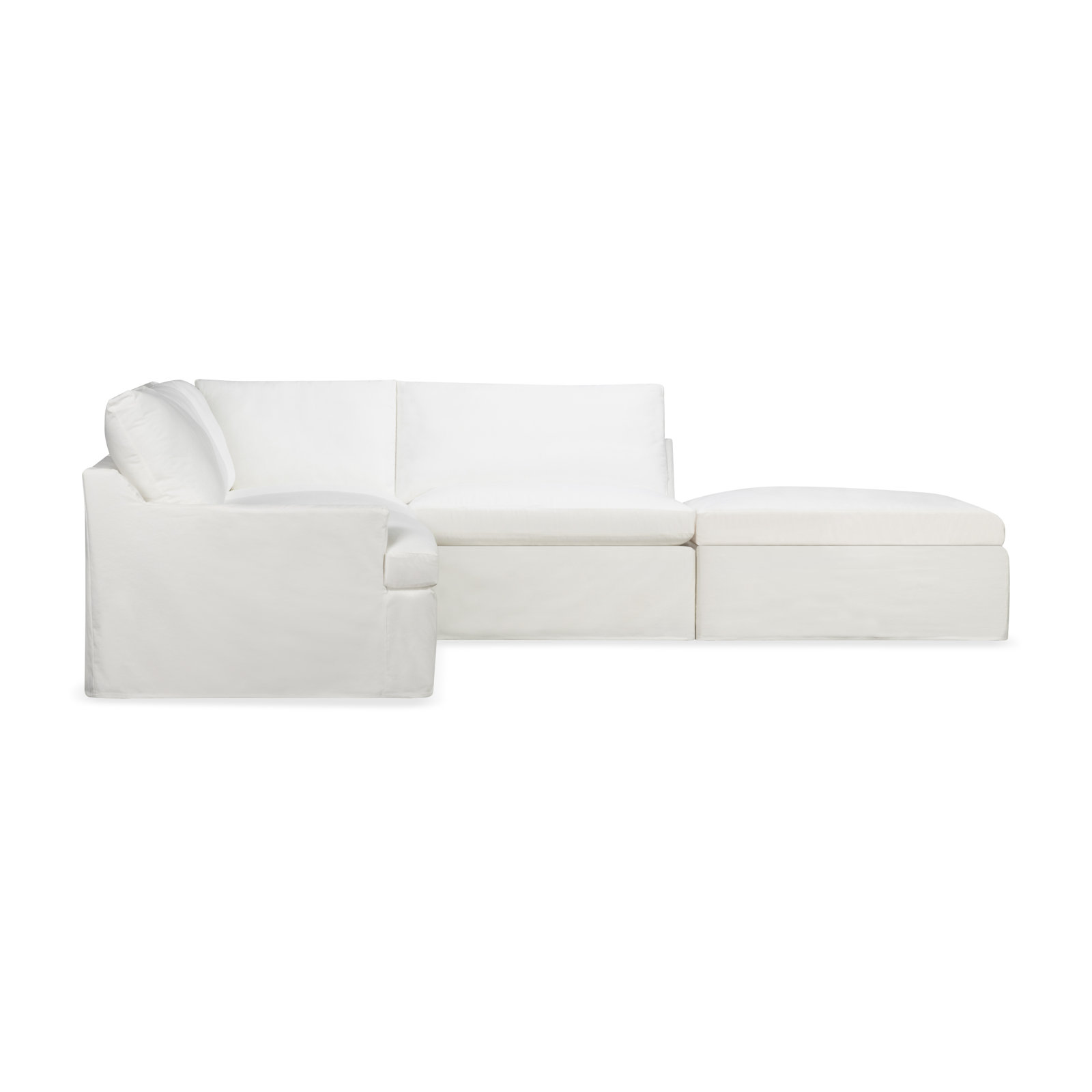 Wrenley 4-Piece Sectional, Nomad Snow Crypton® Chenille, Right Hand Facing