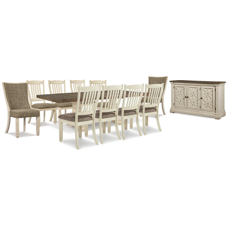 Bolanburg Dining Extension Table,10 Chairs and Server