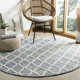 Russo Handmade Flatweave Ivory/Blue Area Rug