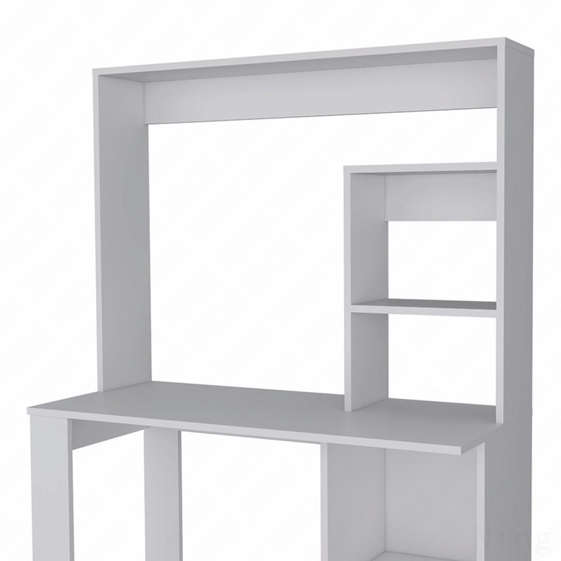 Bureau avec huche et tablettes