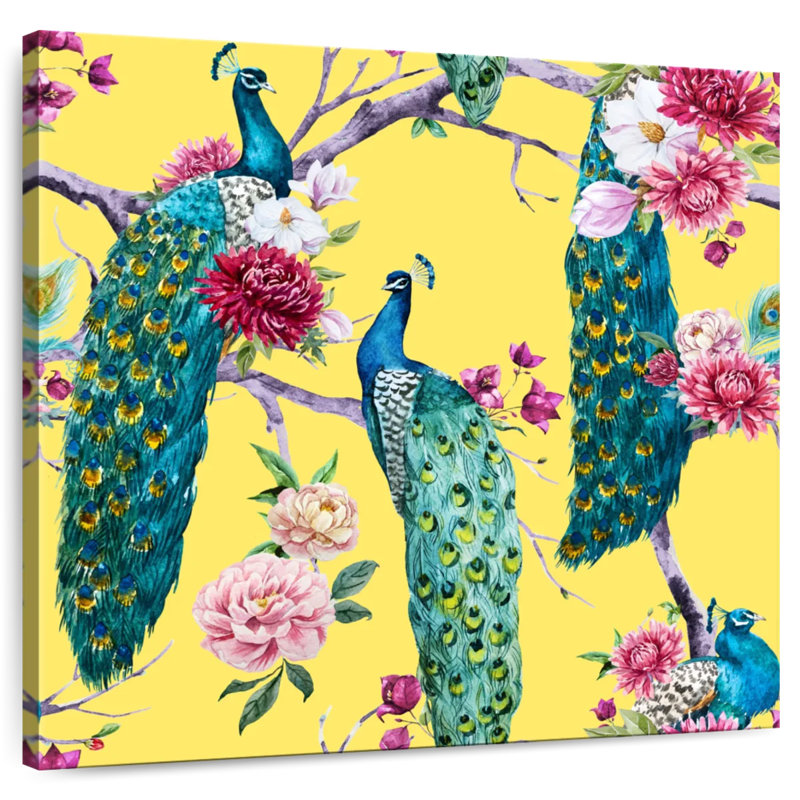 Crowle Elegant Peacocks, 10" H x 10" W