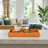 Baidy Hand-Finished Faux Shagreen Rectangular Serving Tray-1151981821