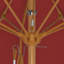 Parasol de terrasse en bois de teck 11 pi-496429605