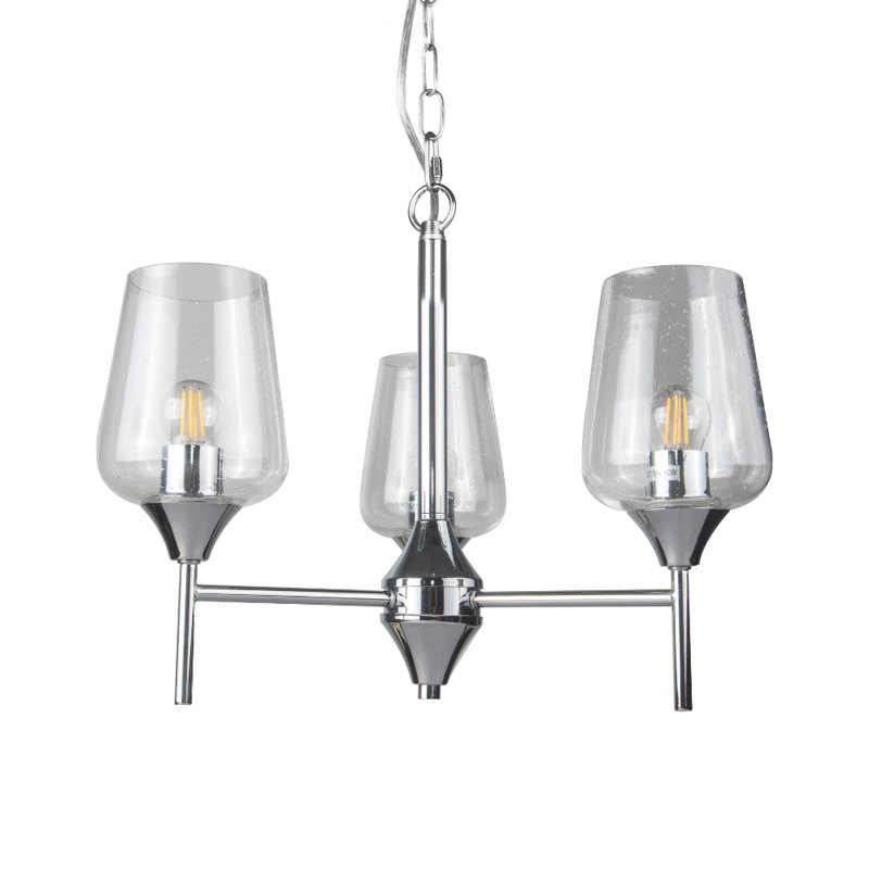 Cleaveland - Light Polished Chrome Pendant, 3