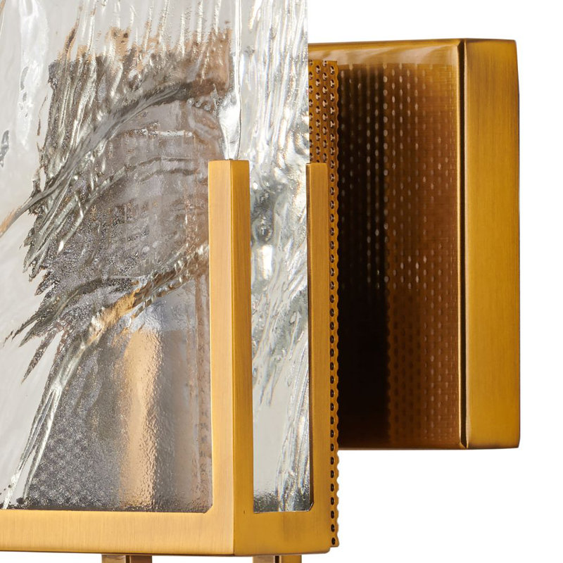 Transitional 1 Light Crystal Plaque Wall Sconce