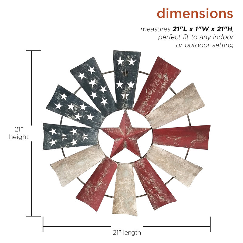 Artesia Weather Resistant Metal Abstract Windmill