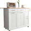 Îlot de chariot de cuisine blanc avec abattant flexible, rangement pour armoire à 3 niveaux, interne, roulettes, 2 tiroirs, plateau extensible pour porte-serviettes, armoire coulissante, sur support, finition-185088314
