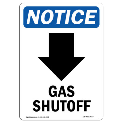 Gas Shutoff Sign