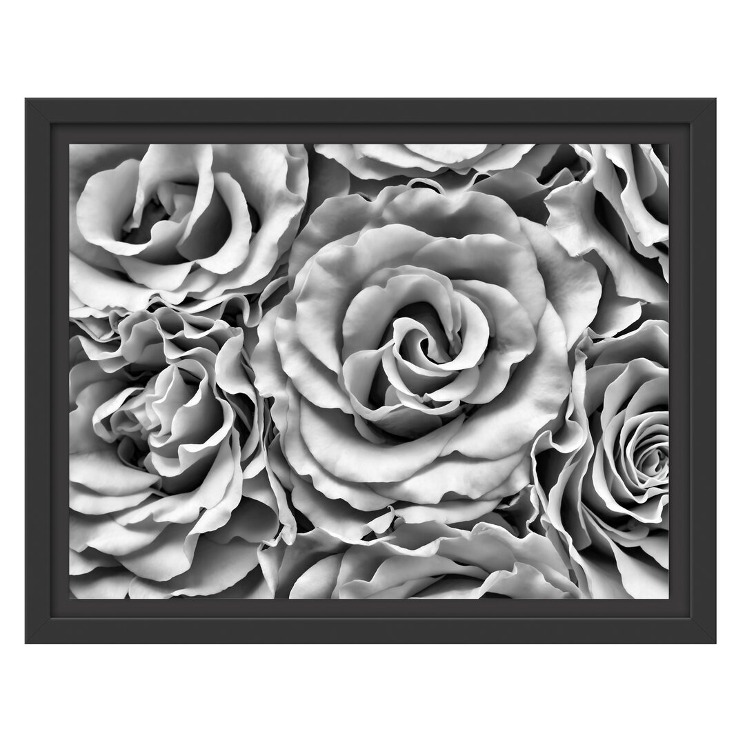 Gerahmtes Wandbild Blumen Rosen Blumenmeer