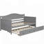 Lit de jour en bois de pin robuste avec lit gigogne et canapé-lit pour une utilisation polyvalente dans les chambres et les salons-596101055